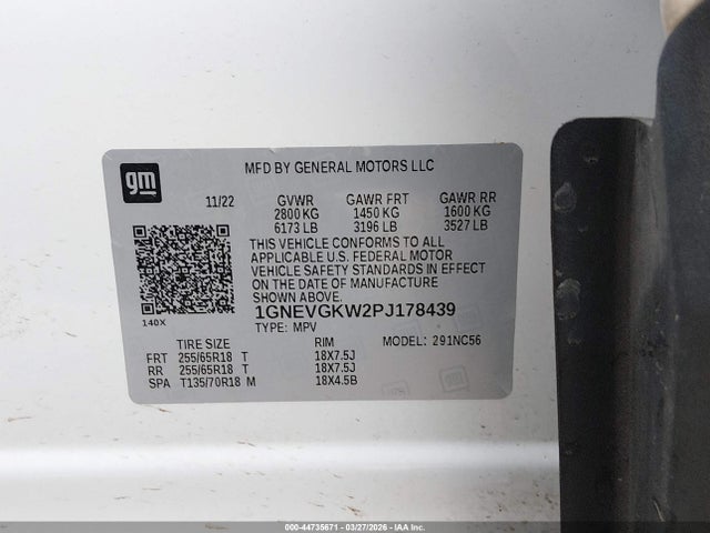 Chevrolet Traverse Awd Lt Cloth