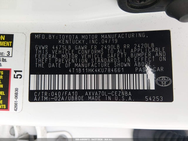 Toyota Camry Le