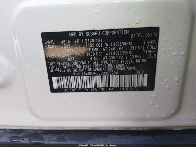 Subaru Outback 2.5i Limited