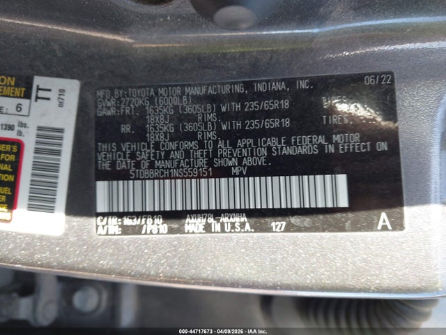Toyota Highlander Hybrid Le