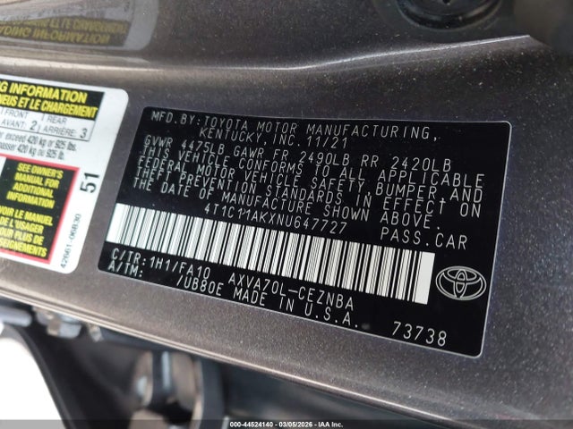 Toyota Camry Le