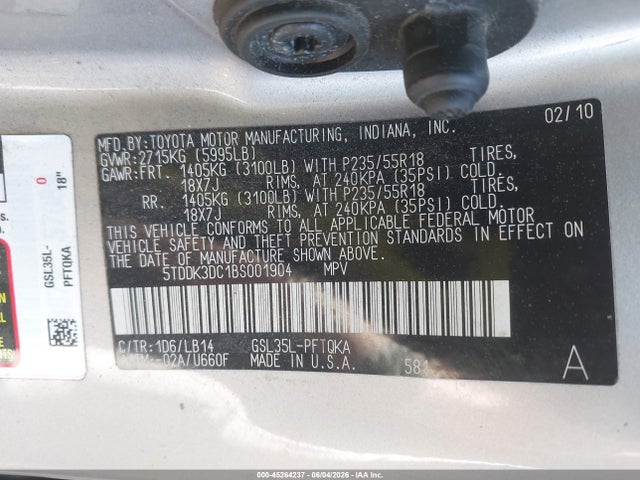 Toyota Sienna Xle