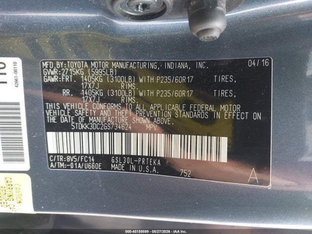 Toyota Sienna Le 8 Passenger