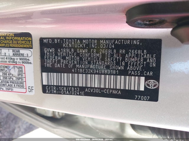 Toyota Camry Le
