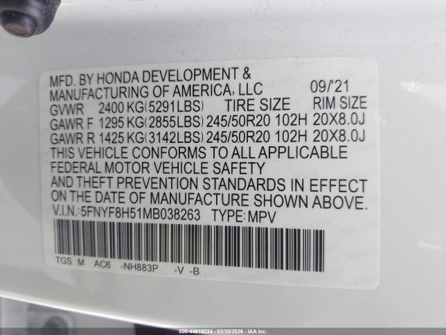 Honda Passport Awd Ex-l