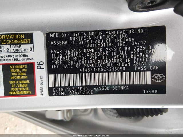 Toyota Camry Le