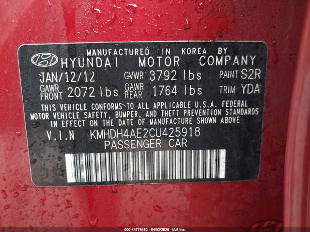 Hyundai ELANTRA Gls (ulsan Plant)