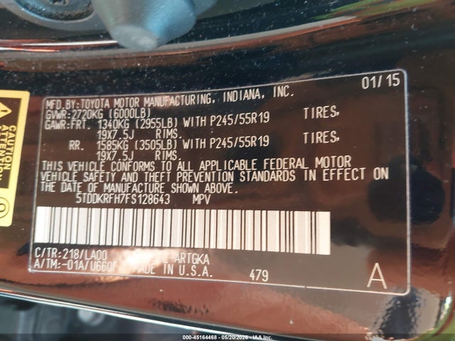 Toyota Highlander Limited Platinum V6