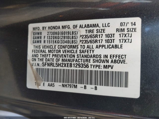 Honda Odyssey Lx