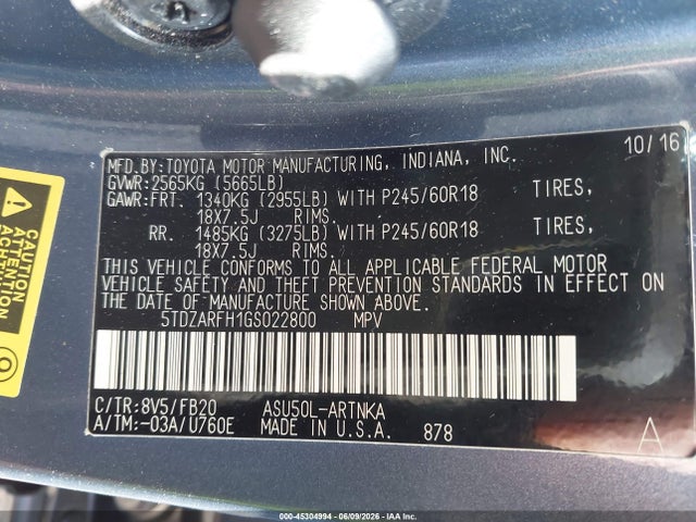 Toyota Highlander Le