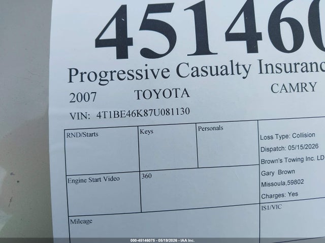 Toyota Camry Le