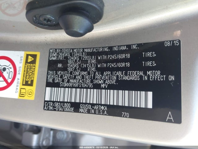 Toyota Highlander Xle V6