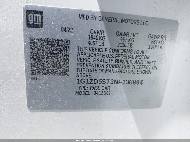 Chevrolet Malibu Fwd Lt