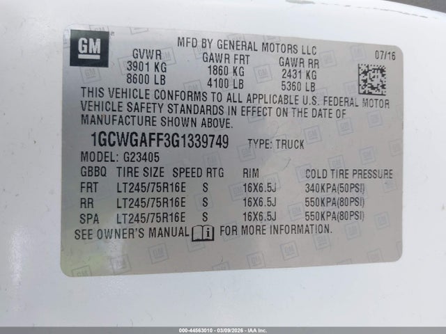 Chevrolet Express Work Van