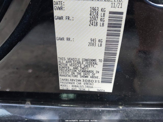 Nissan Altima S Fwd