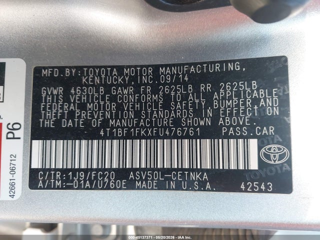 Toyota Camry Le