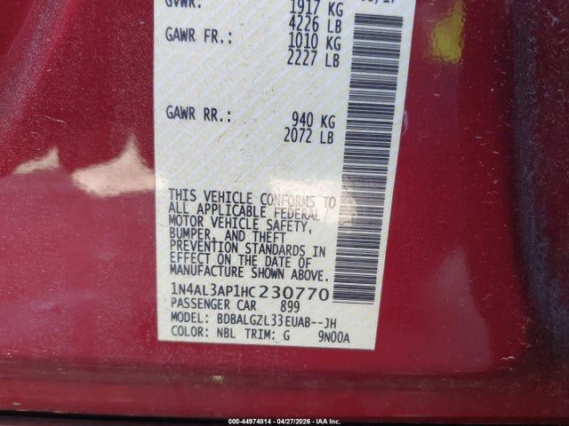 Nissan Altima 2.5 S