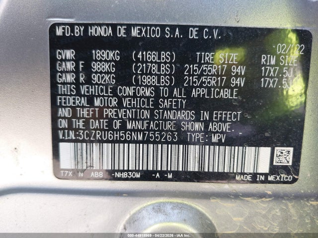 Honda HR-V Awd Ex