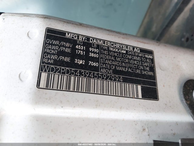Dodge Sprinter Van 3500 High Roof