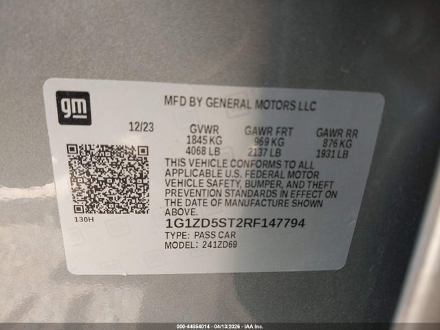 Chevrolet Malibu Fwd 1lt