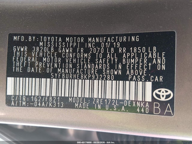 Toyota Corolla Le