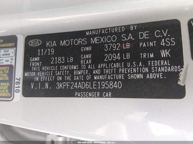Kia Forte Lxs