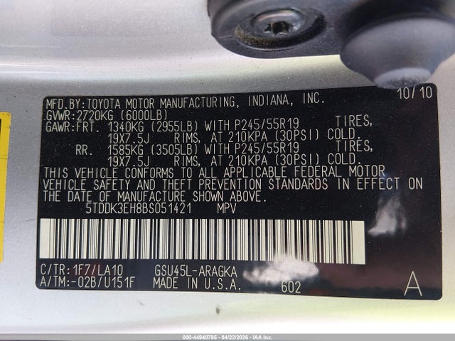 Toyota Highlander Limited V6