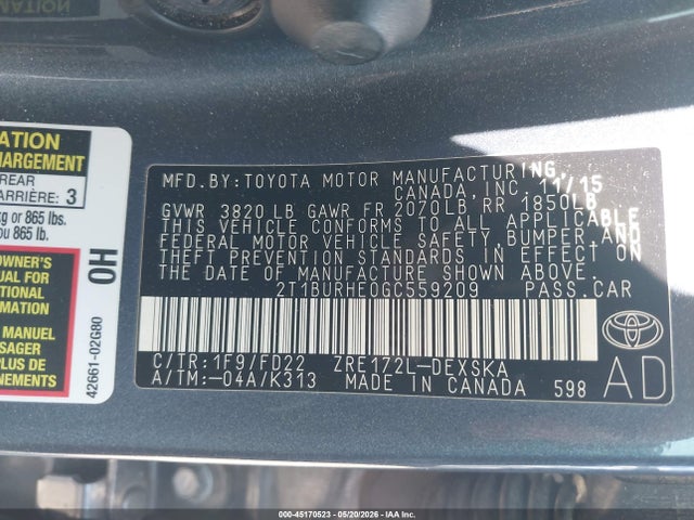 Toyota Corolla S Plus
