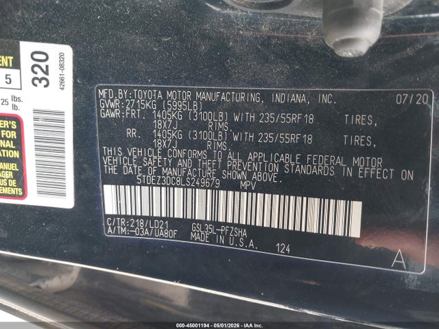 Toyota Sienna Se
