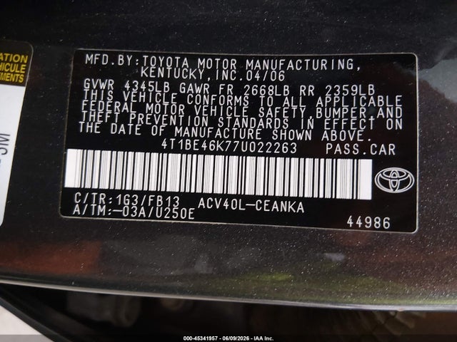 Toyota Camry Le