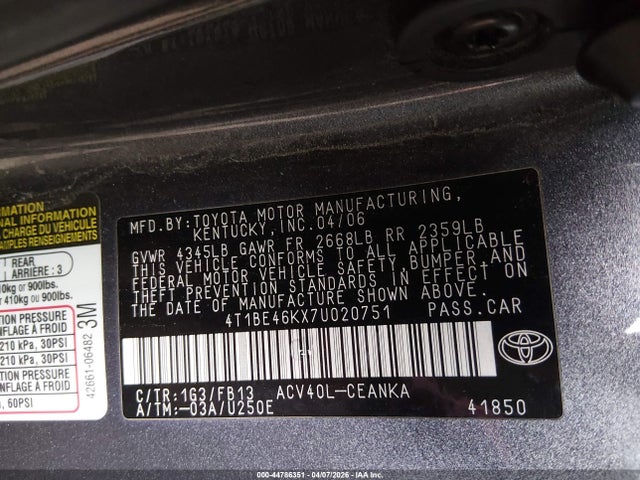 Toyota Camry Le