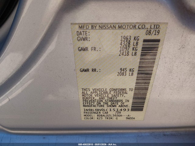 Nissan Altima S Fwd