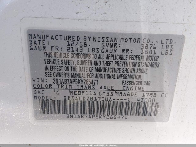 Nissan Sentra Sv