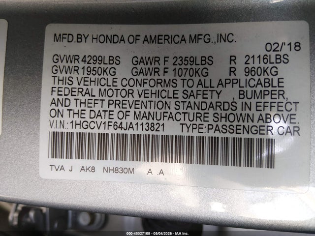 Honda Accord Ex-l