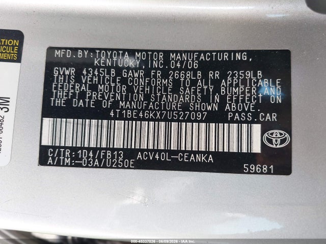 Toyota Camry Le
