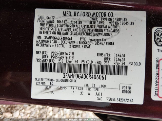 Ford Fusion S