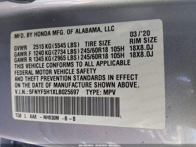 Honda Pilot 2wd Lx