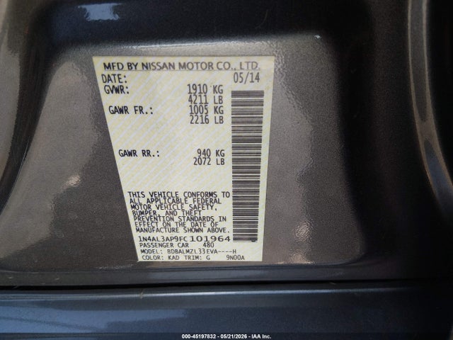 Nissan Altima 2.5 Sv
