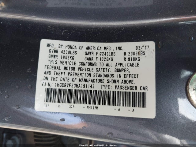 Honda Accord Lx