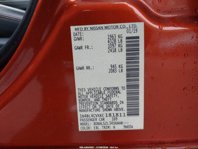 Nissan Altima 2.5 Sr