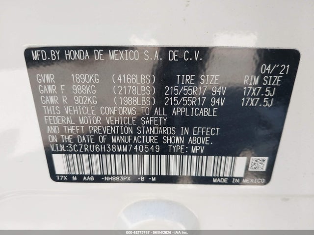 Honda HR-V Awd Lx