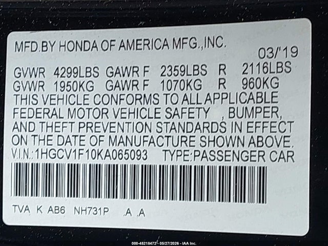 Honda Accord Lx