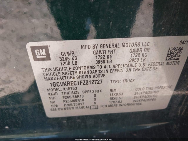 Chevrolet Silverado 1500 1lt