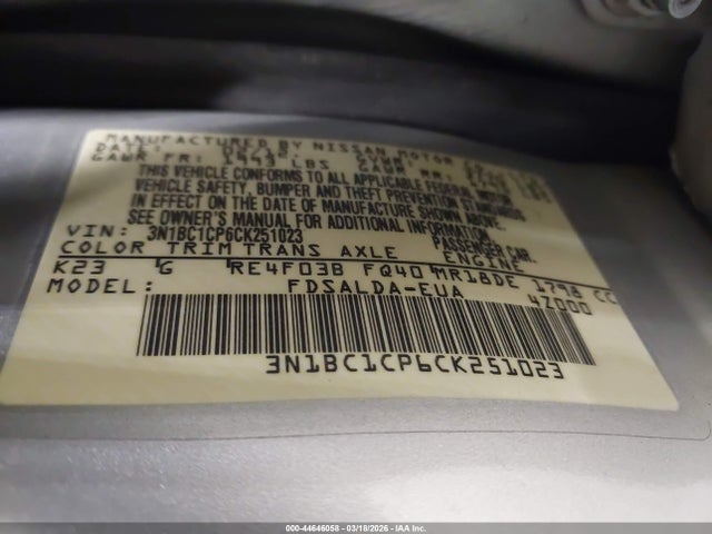 Nissan Versa 1.8 S