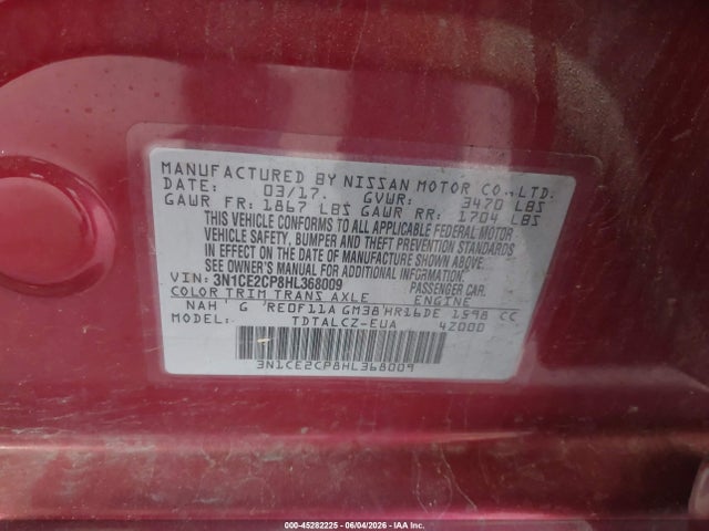 Nissan Versa S Plus