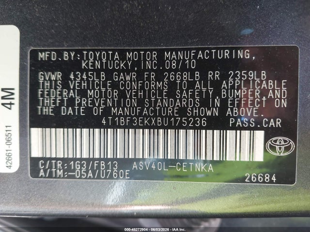 Toyota Camry Le