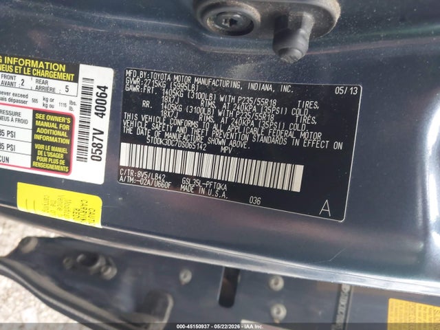Toyota Sienna Xle 7 Passenger