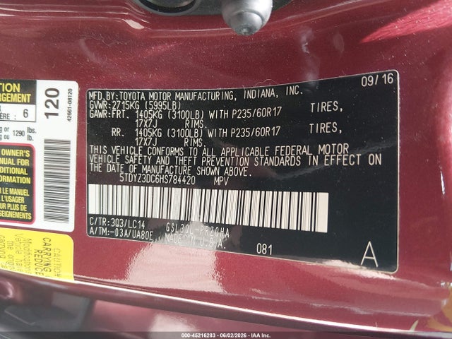 Toyota Sienna Xle 8 Passenger
