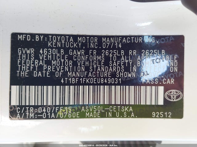 Toyota Camry Se