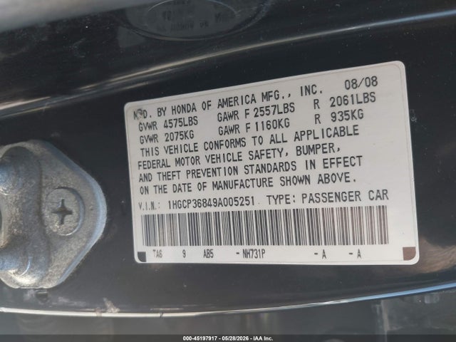 Honda Accord 3.5 Ex-l